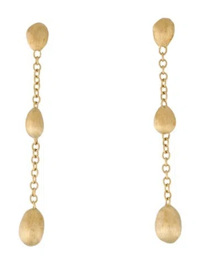 Pre-owned Marco Bicego 18k Three Bean Drop Earrings In Multi