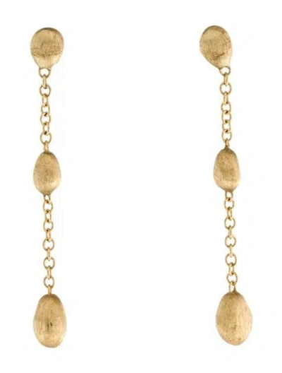 Pre-owned Marco Bicego 18k Three Bean Drop Earrings In Multicolor