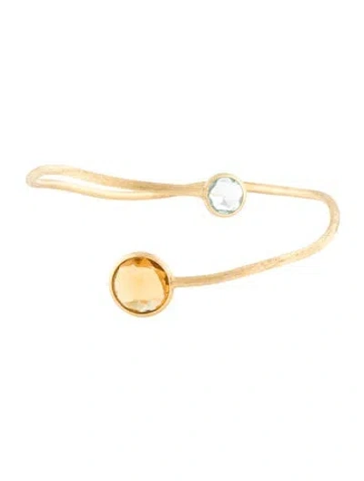 Pre-owned Marco Bicego 18k Topaz & Citrine Jaipur Flex Cuff, 7" In Multi