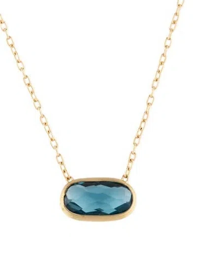 Pre-owned Marco Bicego 18k Topaz Pendant Necklace, 18" In Multicolor