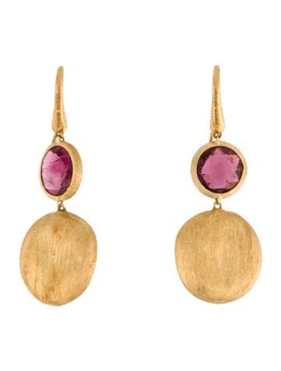 Pre-owned Marco Bicego 18k Tourmaline Jaipur Drop Earrings In Multi