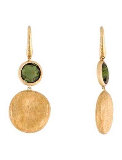Pre-owned Marco Bicego 18k Tourmaline Jaipur Drop Earrings In Multi