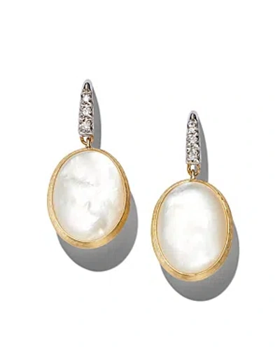 Marco Bicego 18k Two Tone Gold Siviglia Diamond & Mother Of Pearl Drop Earrings - 150th Anniversary Exclusive In 18k Yellow Gold