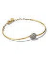 Marco Bicego 18k Two Tone Gold Siviglia Pave Diamond Bangle Bracelet - 150th Anniversary Exclusive In White/gold