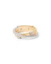 Marco Bicego 18k White & Yellow Gold Goa Diamond Three Strand Ring