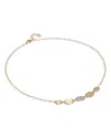 Marco Bicego 18k White & Yellow Gold Lunaria Diamond Petal Collar Necklace, 16.5-18 In Gold