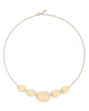 Marco Bicego 18k White & Yellow Gold Lunaria Diamond Textured Disc Halfsie Collar Necklace, 16.5-18 In Gold