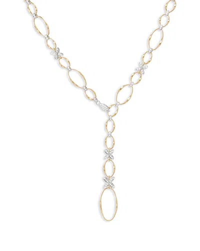 Marco Bicego 18k White & Yellow Gold Marrakech Onde Diamond Lariat Necklace, 18