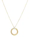 Marco Bicego 18k White & Yellow Gold Masai Diamond Circle Pendant Necklace, 16.5l In White/gold