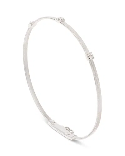 Marco Bicego 18k White Gold & Diamond Masai Small Stackable Bracelet