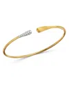 Marco Bicego 18k Yellow & White Gold Lucia Diamond Open Bangle Bracelet In White/gold