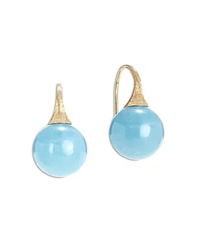 Marco Bicego 18k Yellow Gold Africa Boule Aquamarine Drop Earrings