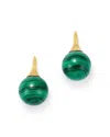 Marco Bicego 18k Yellow Gold Africa Boule Malachite Drop Earrings In Green