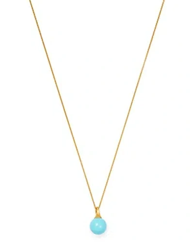 MARCO BICEGO 18K YELLOW GOLD AFRICA BOULE TURQUOISE PENDANT NECKLACE, 16.75,CB2493-TU-Y