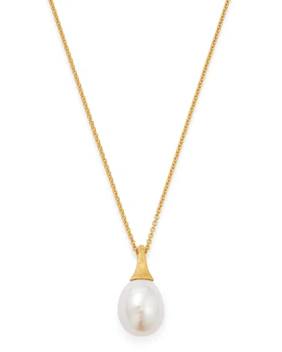 Marco Bicego 18k Yellow Gold Africa Cultured Freshwater Pearl Pendant Necklace, 16.75 In White/gold
