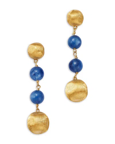Marco Bicego 18k Yellow Gold Africa Kyanite & Textured Bead Linear Drop Earrings