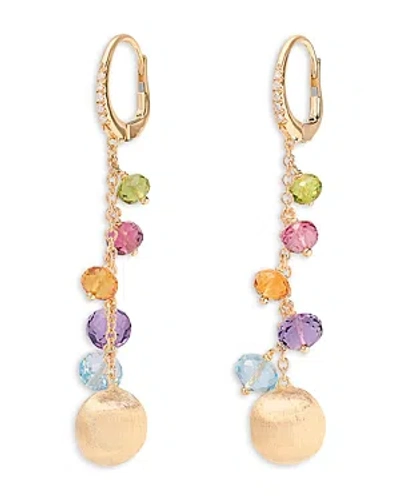 Marco Bicego 18k Yellow Gold Africa Multi Gemstone & Diamond Drop Earrings