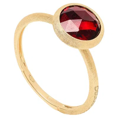 Pre-owned Marco Bicego , 18k Yellow Gold And Garnet Jaipur Ring