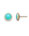 Marco Bicego 18k Yellow Gold And Turquoise Earrings In Turquoise/gold