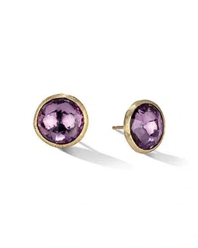 Marco Bicego 18k Yellow Gold Jaipur Color Amethyst Large Stud Earrings