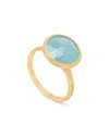 Marco Bicego 18k Yellow Gold Jaipur Color Aquamarine Medium Bezel Ring
