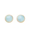 Marco Bicego 18k Yellow Gold Jaipur Color Aquamarine Oval Stud Earrings In Blue
