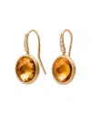 Marco Bicego 18k Yellow Gold Jaipur Color Citrine & Diamond Drop Earrings