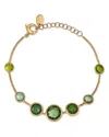 Marco Bicego 18k Yellow Gold Jaipur Color Green Tourmaline Bezel Bracelet - Exclusive In Green/gold