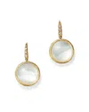 Marco Bicego Women's Jaipur Color 18k Yellow Gold, Mother-of-pearl & 0.05 Tcw Diamond Drop Earrings In White/gold