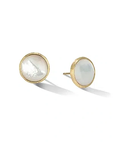 Marco Bicego 18k Yellow Gold Jaipur Color Mother Of Pearl Large Stud Earrings