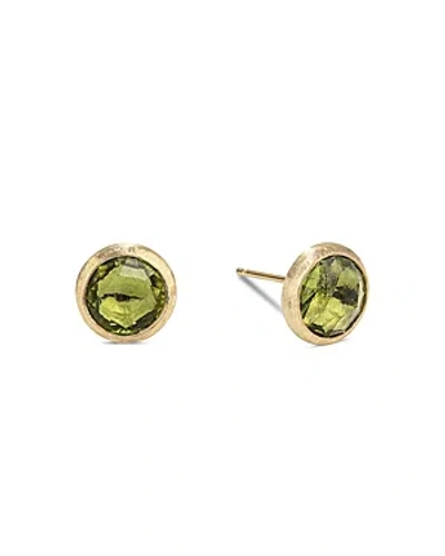 MARCO BICEGO 18K YELLOW GOLD JAIPUR COLOR PERIDOT STUD EARRINGS