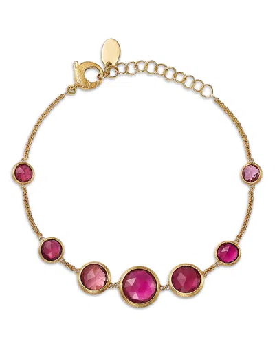 Marco Bicego 18k Yellow Gold Jaipur Color Pink Tourmaline Bezel Bracelet - Exclusive In Pink/gold