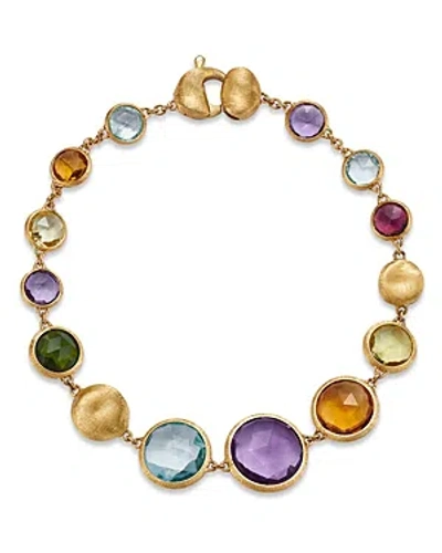 Marco Bicego 18k Yellow Gold Jaipur Multi Gemstone Single Strand Bracelet In Multi/gold