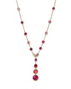 Marco Bicego 18k Yellow Gold Jaipur Pink Tourmaline & Diamond Lariat Necklace, 17.75 - Exclusive In Pink/gold