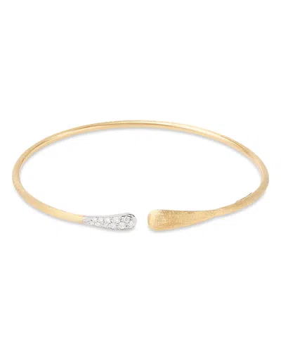 Marco Bicego 18k Yellow Gold Lucia Diamond Kissing Bangle Bracelet, 0.14 Tcw
