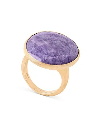 Marco Bicego 18k Yellow Gold Lunaria Charoite Stone Statement Ring In Purple/gold