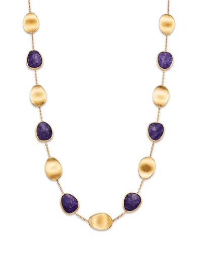 Marco Bicego 18k Yellow Gold Lunaria Color Charoite Collar Necklace, 17