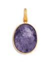 Marco Bicego 18k Yellow Gold Lunaria Color Charoite Oval Pendant In Purple