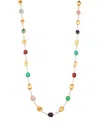 Marco Bicego 18k Yellow Gold Lunaria Color Multi Stone Long Statement Necklace, 36 In Gold