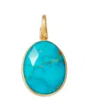 Marco Bicego 18k Gold Lunaria Turquoise Pendant In Blue/gold
