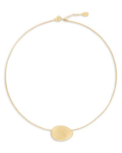 Marco Bicego 18k Yellow Gold Lunaria Diamond & Textured Link Chain Necklace, 16.5