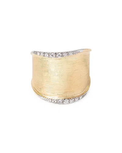 MARCO BICEGO 18K YELLOW GOLD LUNARIA DIAMOND BAND RING