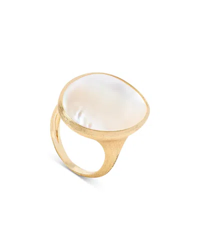 Marco Bicego 18k Yellow Gold Lunaria Mother Of Pearl Ring In White/gold