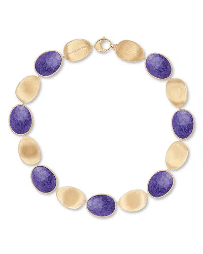 Marco Bicego 18k Yellow Gold Lunaria Purple Charoite Collar Necklace, 17.75 In Purple/gold