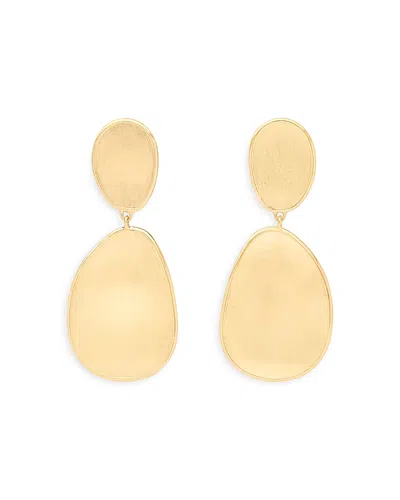 Marco Bicego 18k Yellow Gold Lunaria Textured Disc Double Drop Earrings