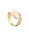 Marco Bicego 18k Yellow Gold Lunaria Twist Diamond Wrap Ring In Gold
