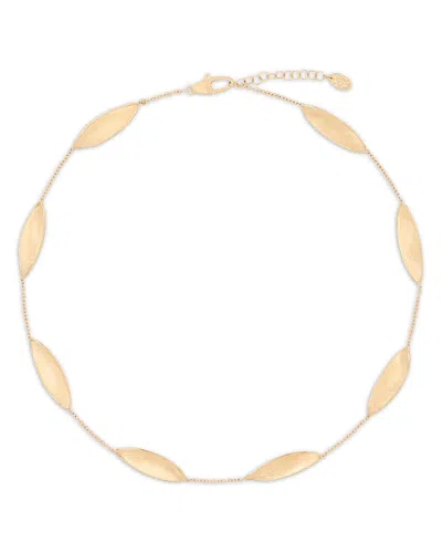 Marco Bicego 18k Yellow Gold Lunaria Twist Textured Elongated Link Collar Necklace, 16.5-18
