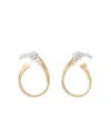 Marco Bicego 18k Yellow Gold Marrakech Diamond Graduated Cluster Spiral Hoop Earrings In Gold