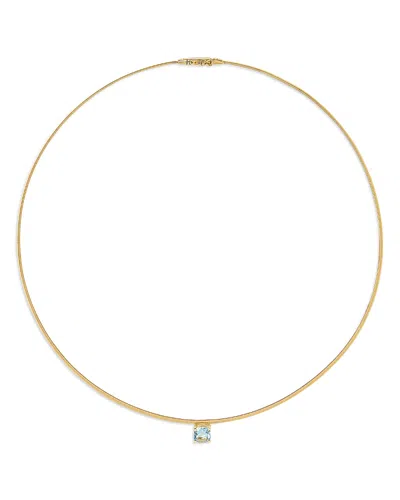 Marco Bicego 18k Yellow Gold Masai Aquamarine Coil Link Pendant Necklace, 16