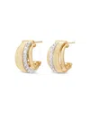 Marco Bicego 18k Yellow Gold Masai Diamond Huggie Hoop Earrings In Gold/white